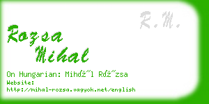 rozsa mihal business card